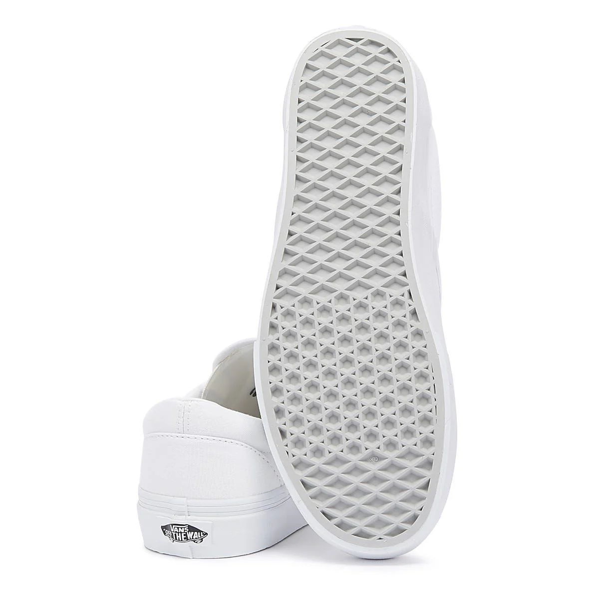 Vans Classic Slip on True White Canvas Trainers - Image 6