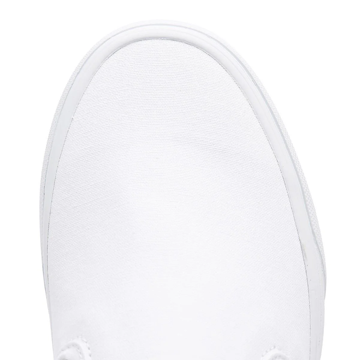 Vans Classic Slip on True White Canvas Trainers - Image 7