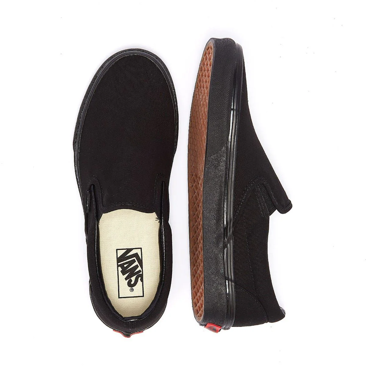 Vans Classic Slip on Womens Black Canvas Trainers - Image 10