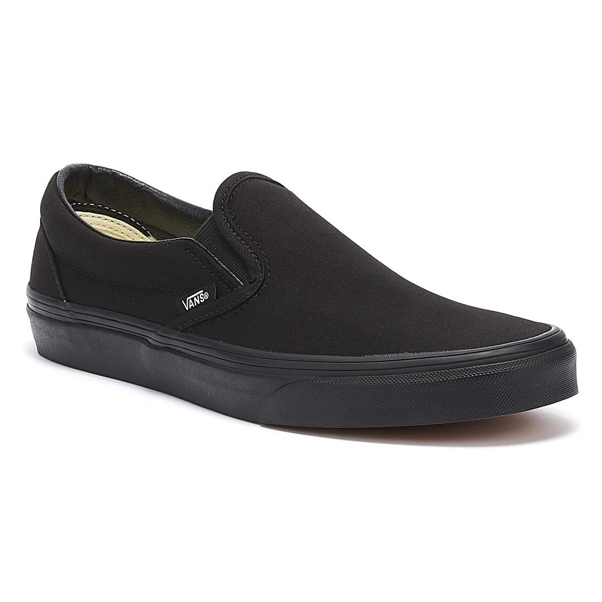 Vans Classic Slip on Womens Black Canvas Trainers - Image 2
