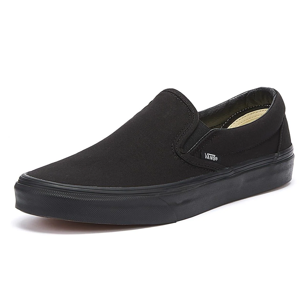 Vans Classic Slip on Womens Black Canvas Trainers - Image 3