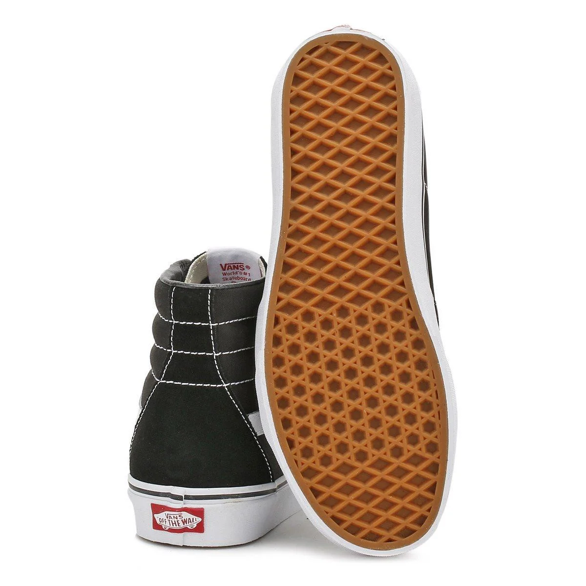 Vans SK8 Hi Black / White Trainers - Image 6