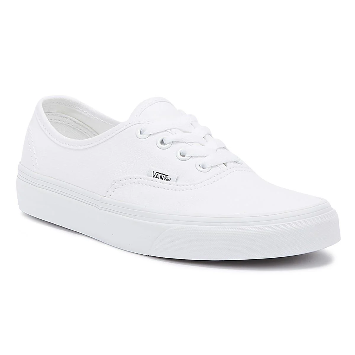 Vans White Canvas Authentic Mens Trainers - Image 2