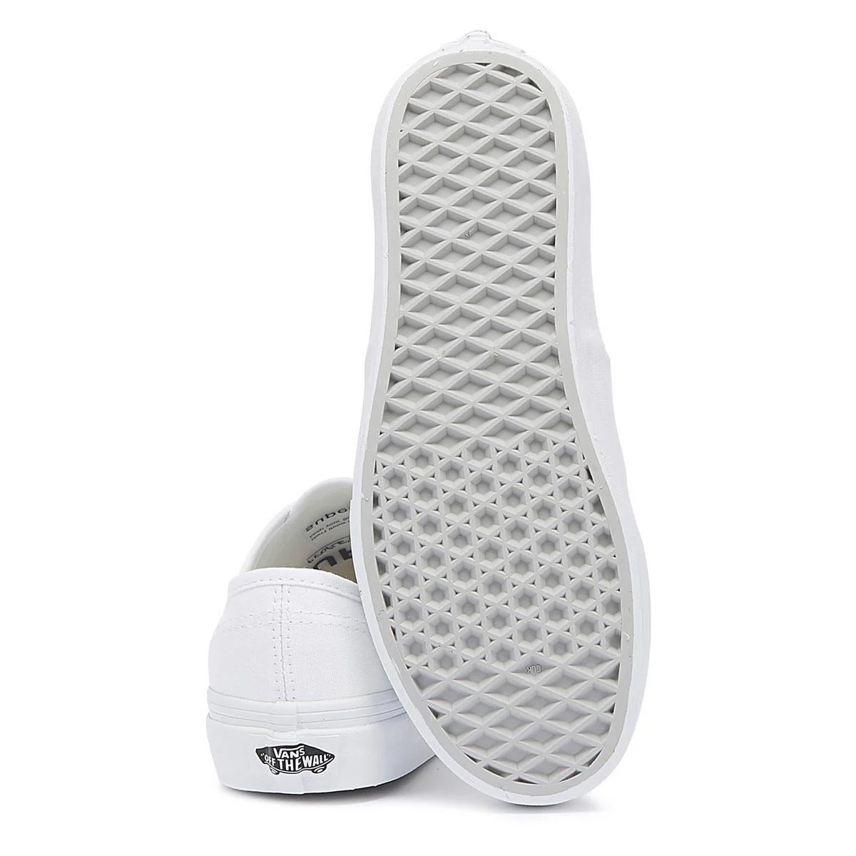 Vans White Canvas Authentic Mens Trainers - Image 6